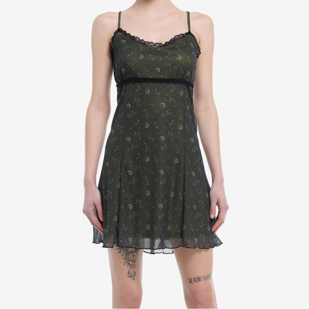 Cosmic‎ Aura Constellation Black Lace Mini Dress Hot Topic